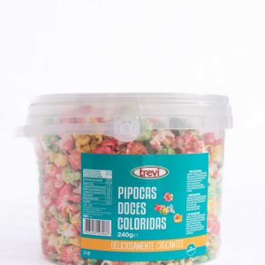 Popcorn sucrées en couleur seau 240g Trevi