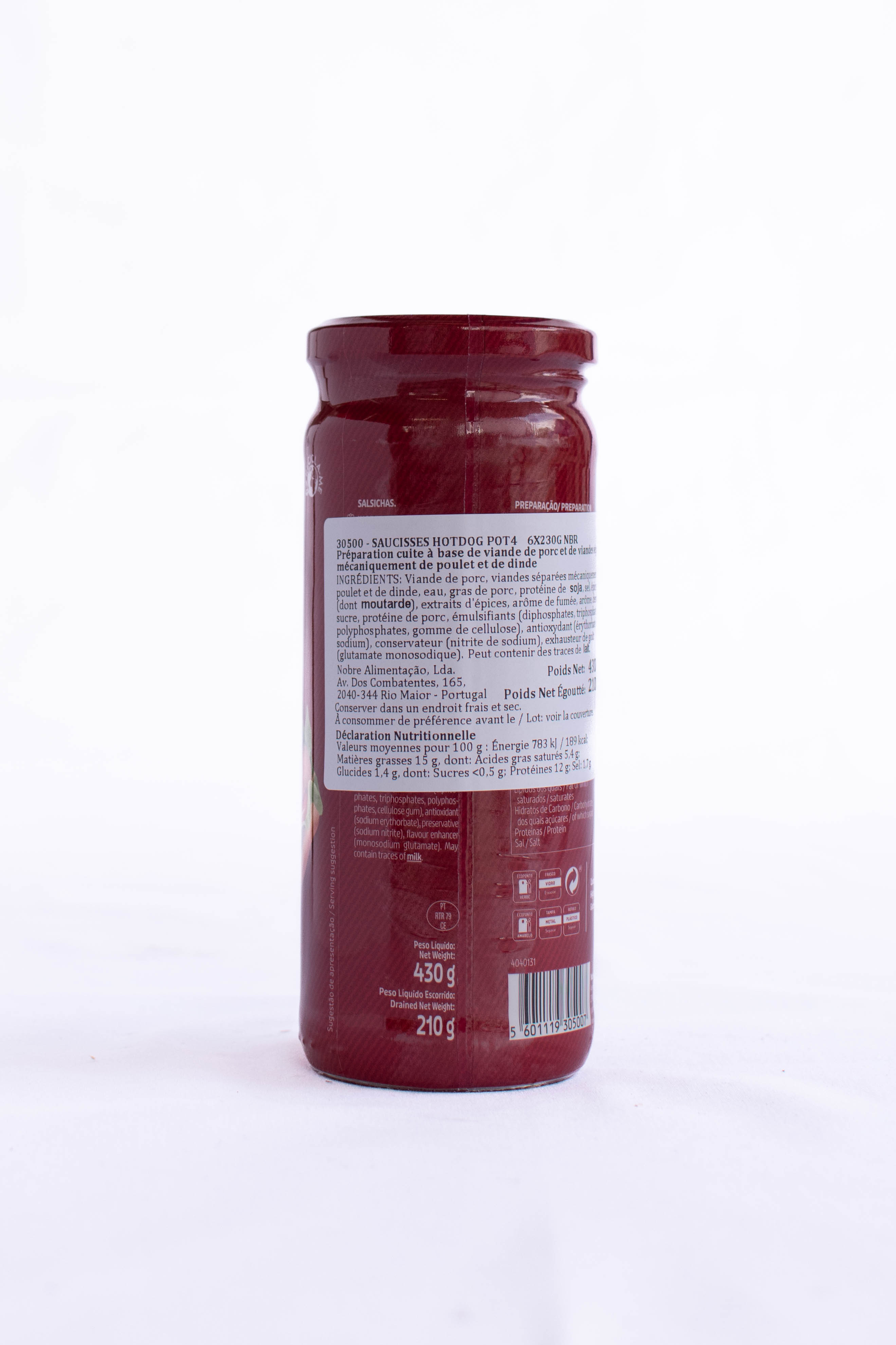 Saucisses de porc hotdog 4 uni 430g – Image 2