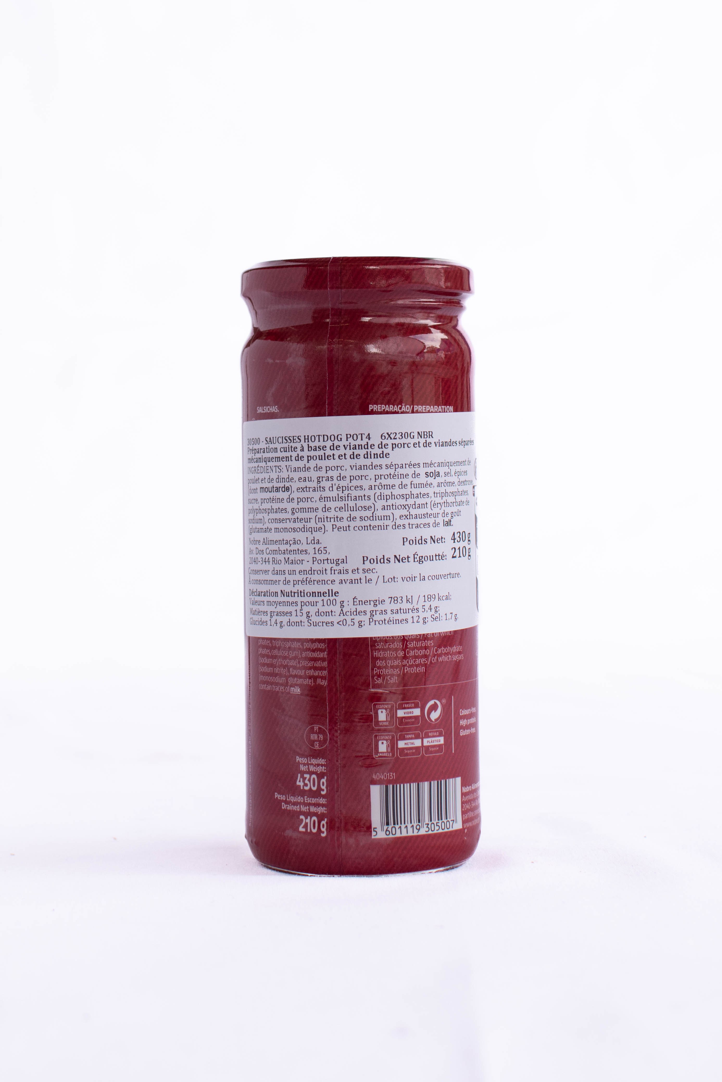 Saucisses de porc hotdog 4 uni 430g – Image 4