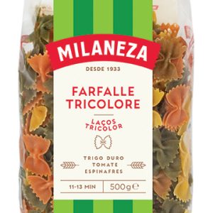 Pâte Farfalle tricolore "Laços tricolores" Milaneza 500g