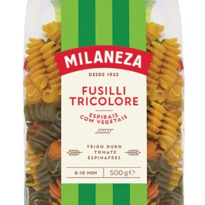 Pâte Fusilli tricolore "Espirais tricolores" Milaneza 500g