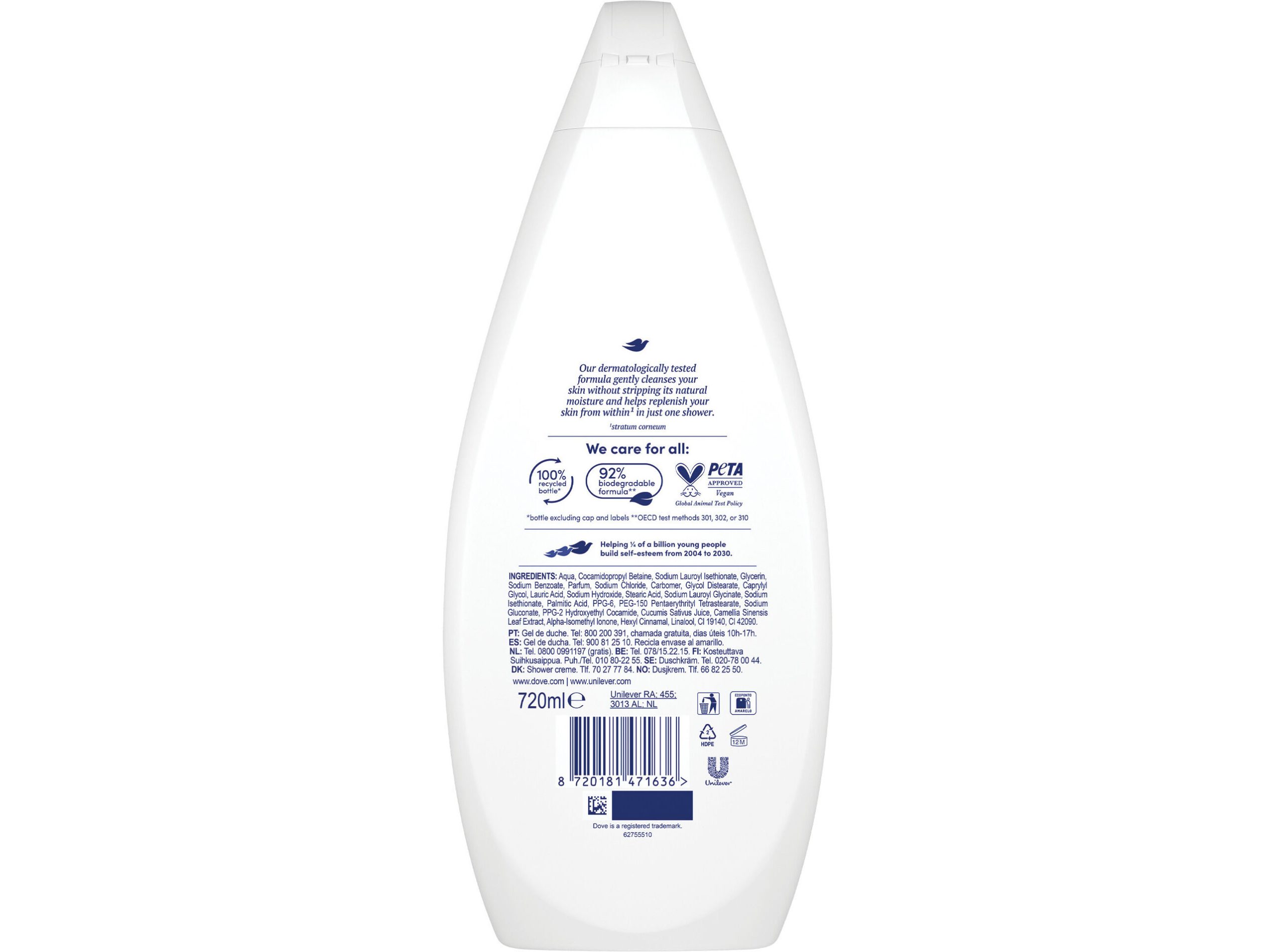 Gel de douche Dove Fresh Care 720ml – Image 2