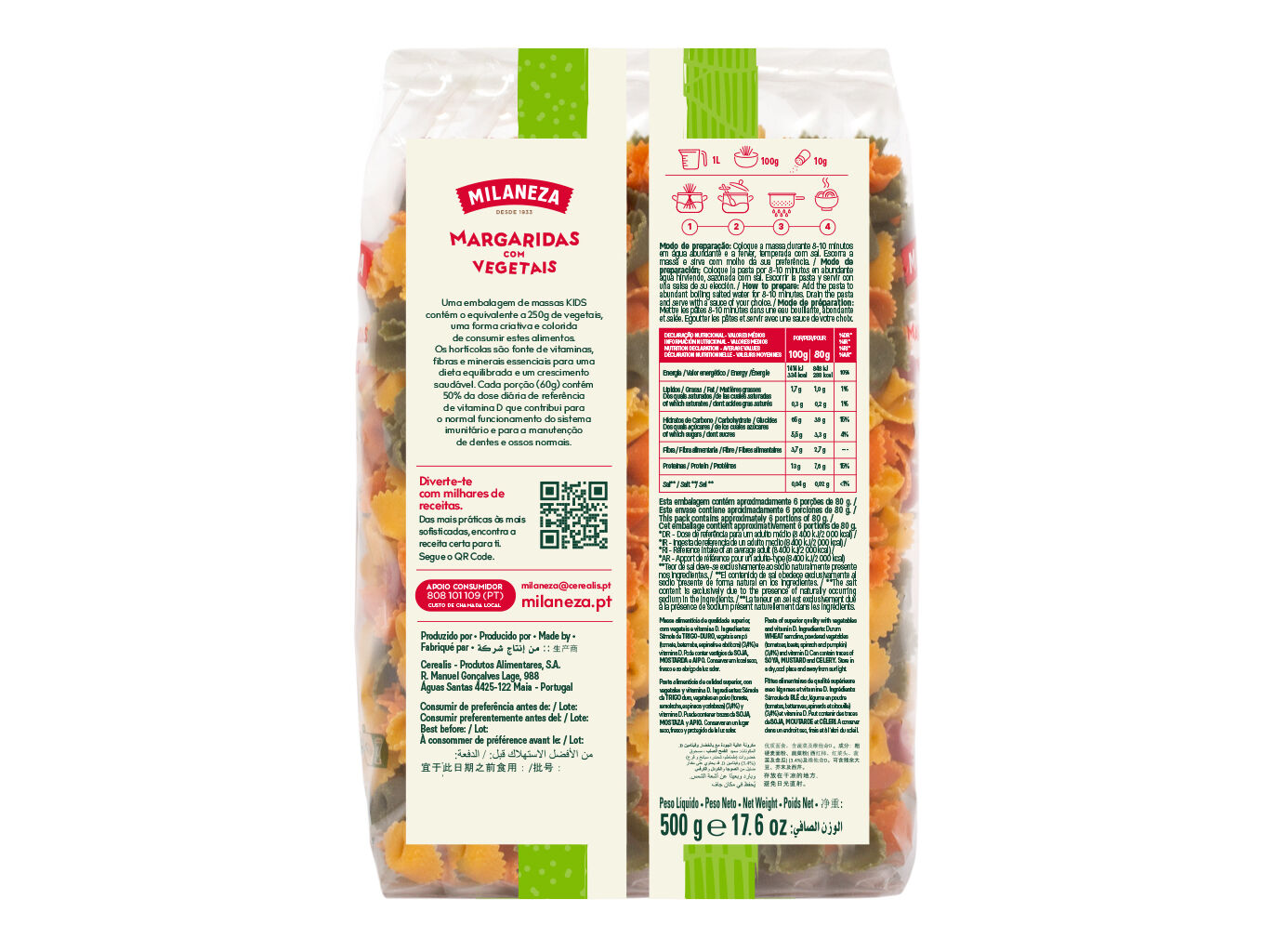 Marguerites avec legumes ‘’Margaridas com vegetais’’ Milaneza 500g – Image 2