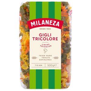 Pâte Gigli Tricolor "Lírios Tricolor" Milaneza 500g