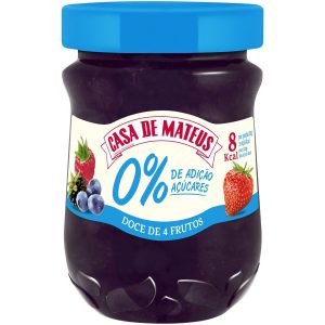 Confiture 4 Fruits 0% Sucre 280g Casa de Mateus