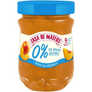 Confiture pêche 0% Sucre 280g Casa de Mateus